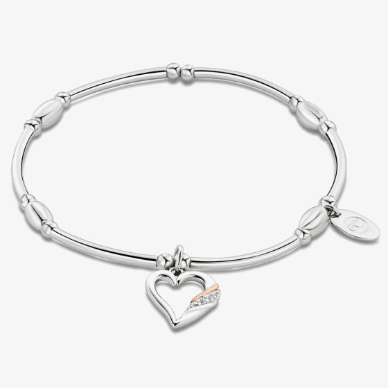 Clogau Past Present Future Silver Topaz Heart Affinity Bracelet 3SPPF0646