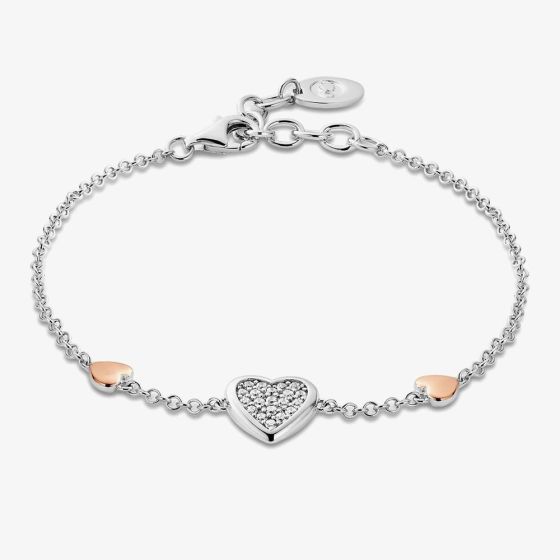 Clogau Two Colour Forever Yours Heart Bracelet 3SFYO994