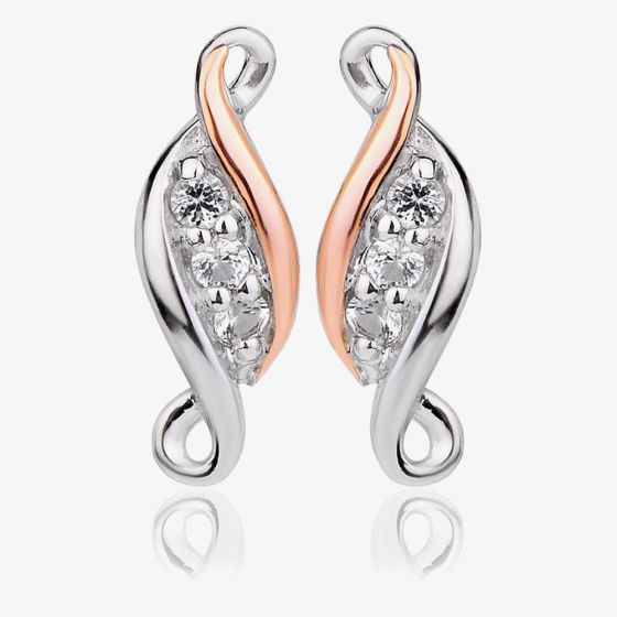 Clogau Past Present Future Silver Topaz Stud Earrings 3SPPFE