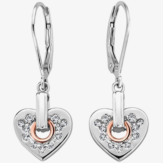 Clogau Cariad Sparkle Heart Earrings 3SCCE01