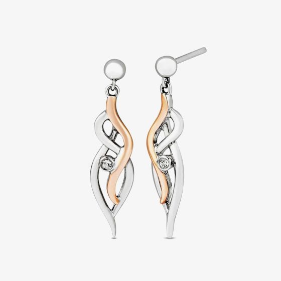 Clogau Natures Wonder Sterling Silver Topaz Waterfall Drop Earrings 3SSWF898