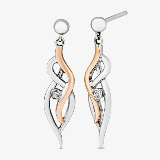 Clogau Natures Wonder Sterling Silver Topaz Waterfall Drop Earrings 3SSWF898