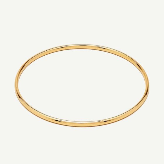 D.Louise Yellow Gold Tone Plated Stainless Steel Classic S/M Bangle SKB-09-02