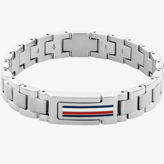 Tommy Hilfiger Mason Mens Stainless Steel Logo Bracelet 2790596
