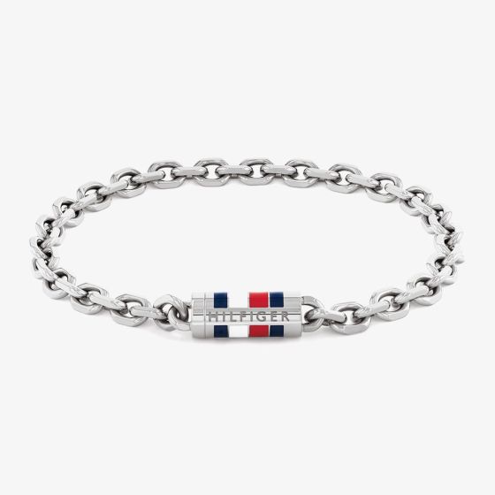 Tommy Hilfiger Bruce Stainless Steel Chain Logo Bracelet 2790652