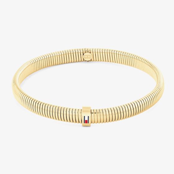 Tommy Hilfiger Gold Tone Stainless Steel 6mm Stretch Bracelet 2781005
