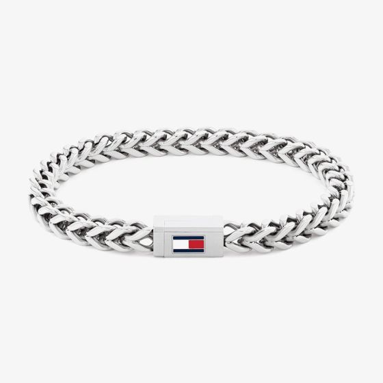 Tommy Hilfiger Stainless Steel Braided Logo Clasp Bracelet 2790647