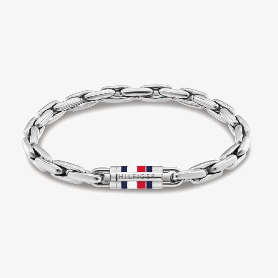 Tommy Hilfiger Stainless Steel Rectangle Belcher Chain Bracelet 2790749