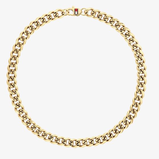 Tommy Hilfiger Wild Mens Gold Plated Chain Necklace 2790615