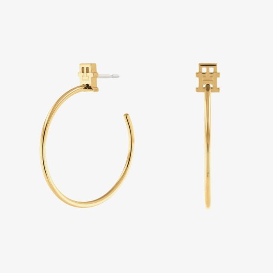 Tommy Hilfiger Monogram Hoop Gold plated Earrings 2780720