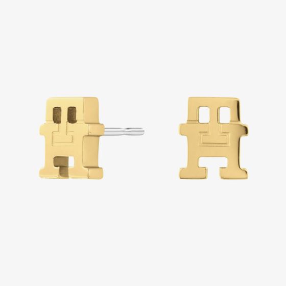 Tommy Hilfiger Monogram Gold Plated Stud Earrings 2780717