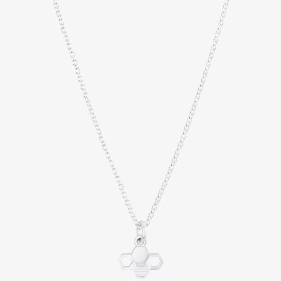 Sterling Silver Tiny Bee Pendant Necklace BP2-SL