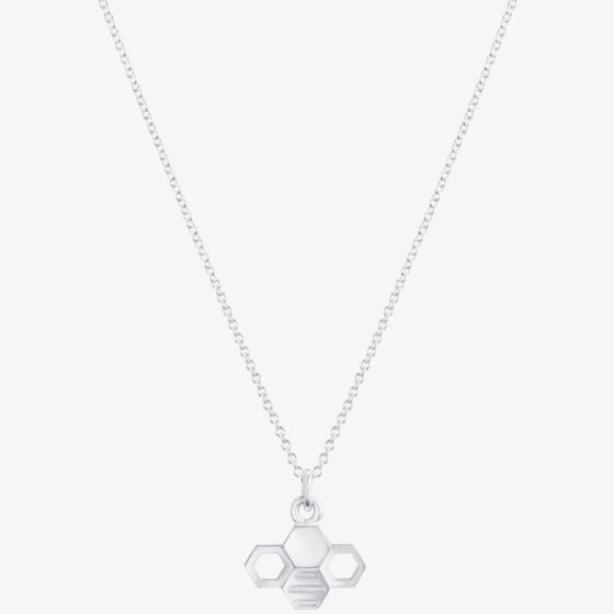 Sterling Silver Large Bee Pendant Necklace BPL-SL