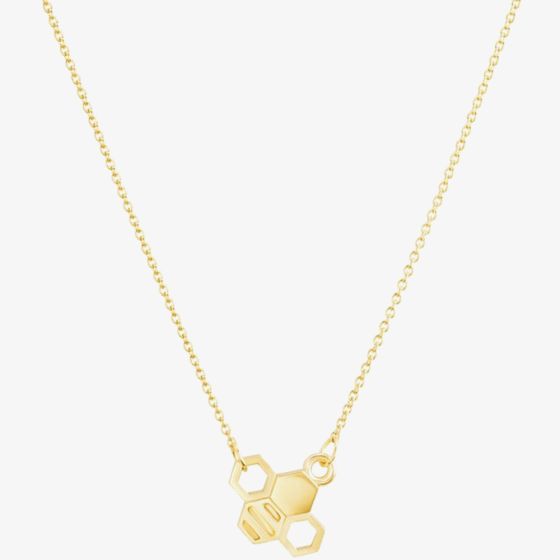 Yellow Gold Plated Large Bee Necklace BFL2-YGP