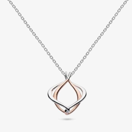 Kit Heath Sterling Silver & Rose Gold Plated Alicia Rose Petite Necklace 90018RRP