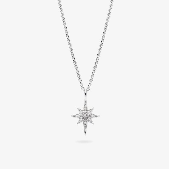Kit Heath Silver Celeste North Star Petite Necklace 90455CZ