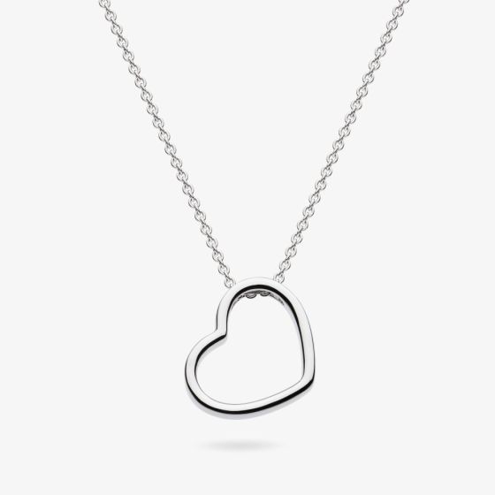 Kit Heath Silver Love Heart Outline Pendant 90533RP