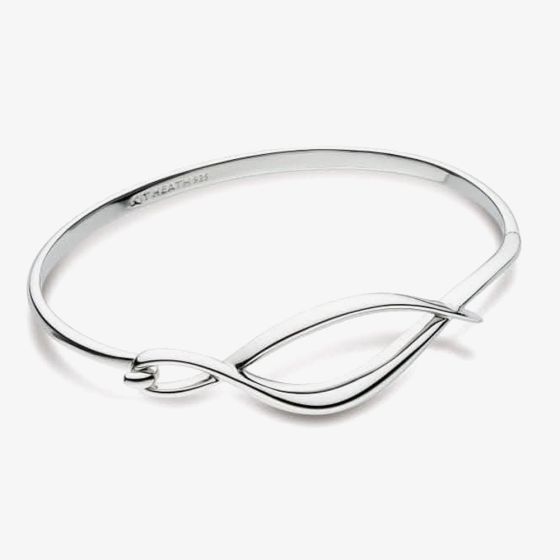 Kit Heath Sterling Silver Entwine Twine Twist Hinged Bangle 70224RP