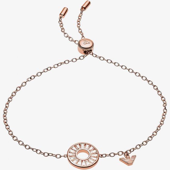 Emporio Armani Rose Gold Tone Sterling Silver ID Bracelet EG3458221