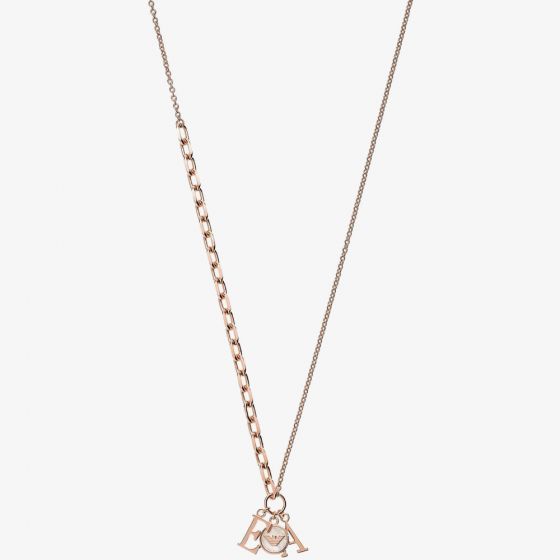 Emporio Armani Essential Rose Gold Plated Mother Of Pearl EA Necklace EG3384221