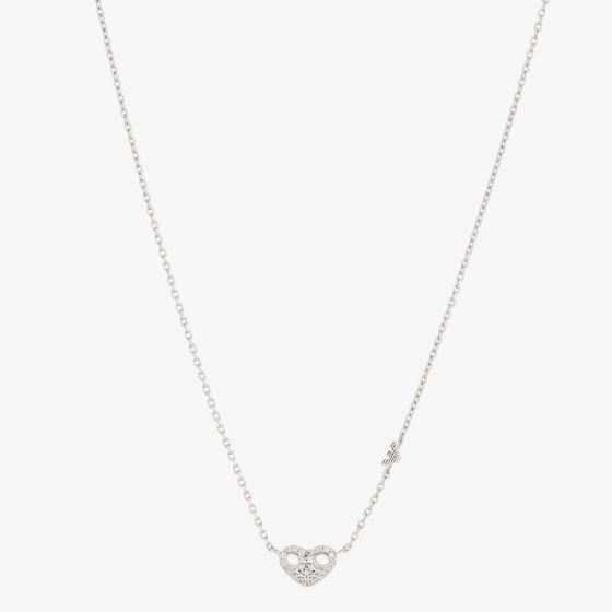 Emporio Armani Sterling Silver & Cubic Zirconia Heart Chain EG3646040