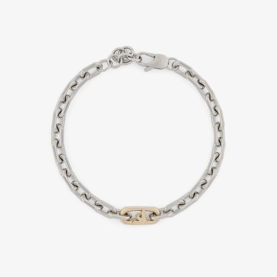 Emporio Armani Two Tone Stainless Steel Logo Link Bracelet EGS3148040