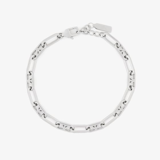 Emporio Armani Stainless Steel Oval Link Logo Bracelet EGS3249040