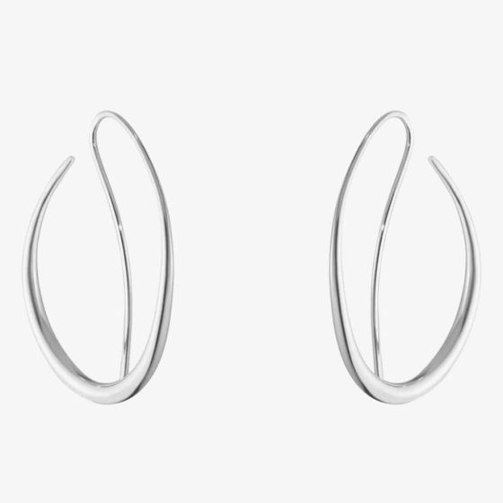 Georg Jensen Offspring Loop Sterling Silver Earrings 10012755
