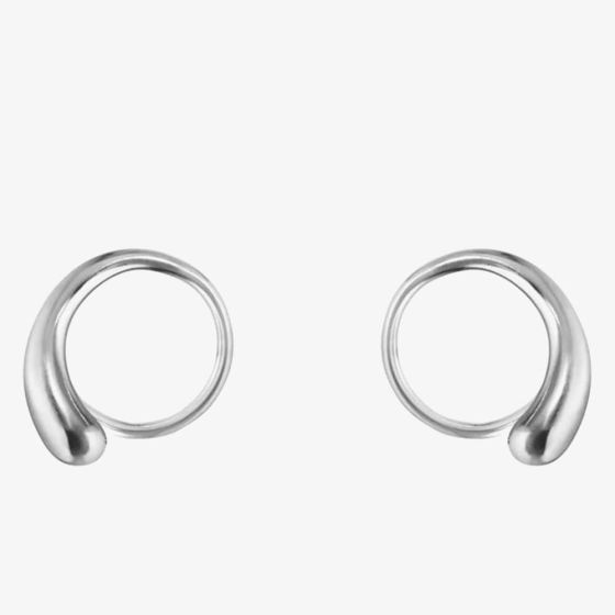 Georg Jensen Mercy Sterling Silver Swirl Earrings 10015148