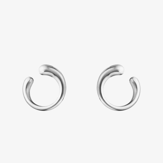 Georg Jensen Mercy Sterling Silver Swirl Earrings 10015149