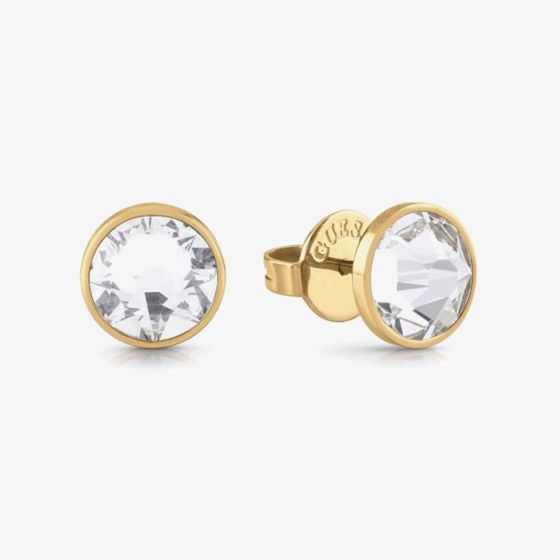 Guess Frontiers Gold-Tone Crystal Stud Earrings UME01343YG