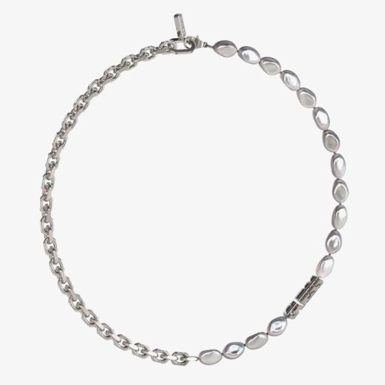 Guess Edgy Styles Chain & Freshwater Pearl Necklace JUMN04065JW STWI