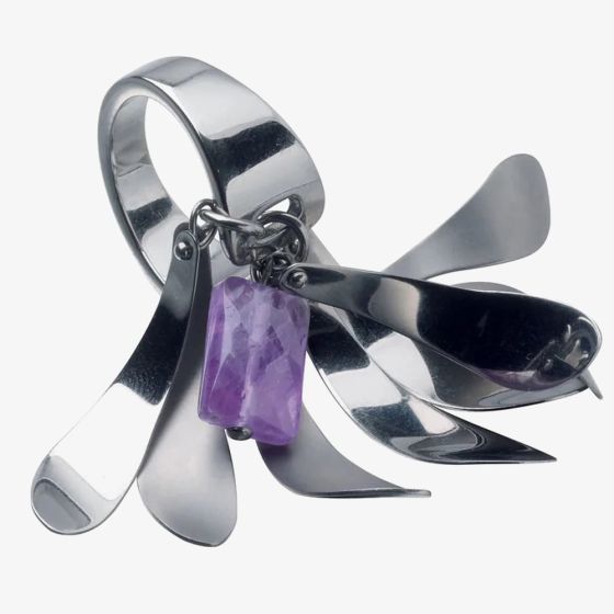 Breil Ladies Steel - Polished And Satin Charm Ring BJ0142 M