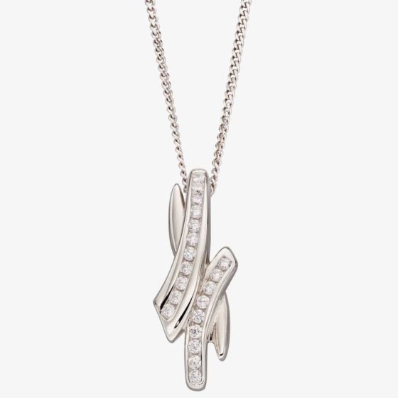 Fiorelli Light Rose Crystal Teardrop Necklace P5099P