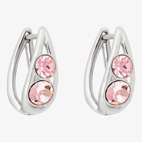 Fiorelli Light Rose Crystal Teardrop Earrings E6160P