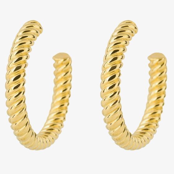 Fiorelli Gold Plated Rope Hoop Earrings E6216