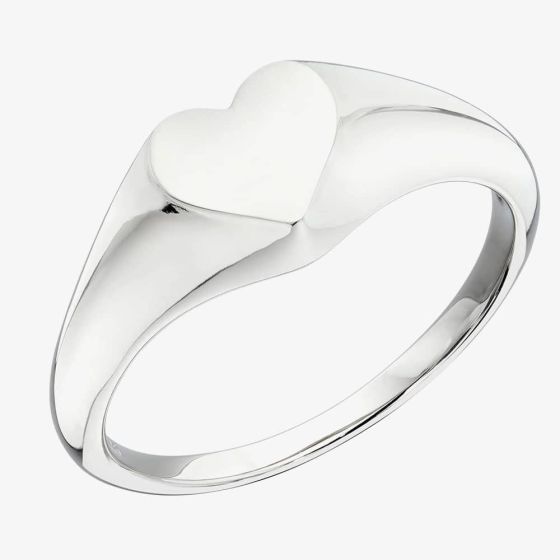 Fiorelli Sterling Silver Heart Signet Ring R3797