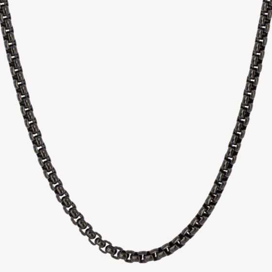 Fred Bennett Everyday Unity Black IP Box Chain Necklace N4567B
