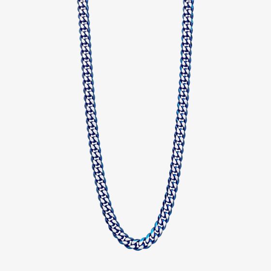 Fred Bennett Blue Tone Stainless Steel Flat Curb Chain N4652B