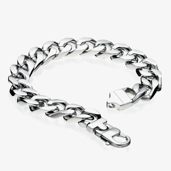 Fred Bennett Stainless Steel 22cm Curb Bracelet FB-B3896