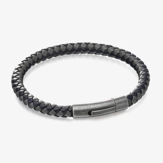 Fred Bennett Stainless Steel Grey Blue Woven Bracelet B5062