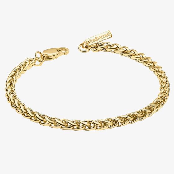 Fred Bennett Gold Plated Smaller Fit 7 Inch Wheat Chain Bracelet B5648