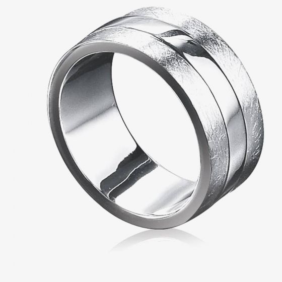 Fred Bennett Sterling Silver Scratched Finish Ring R2621