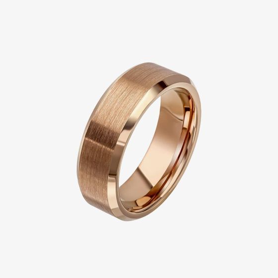 Fred Bennett Brushed Coffee Plated Tungsten Ring R3859