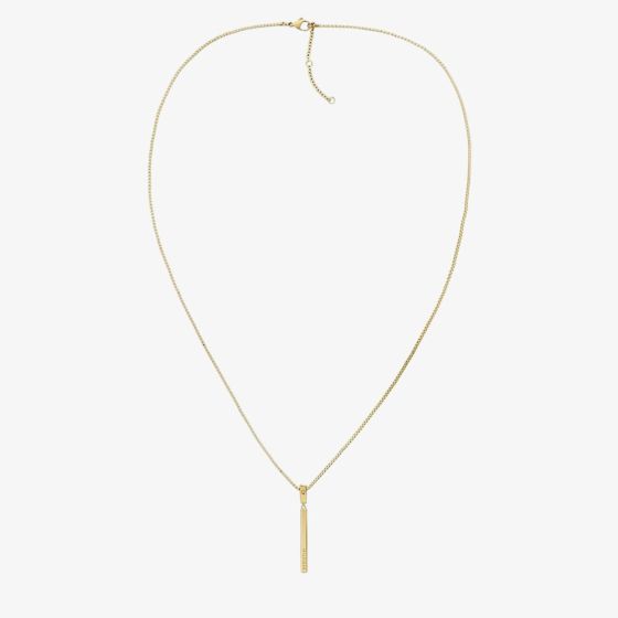Tommy Hilfiger Ladies Linear Gold Bar Necklace 2780951