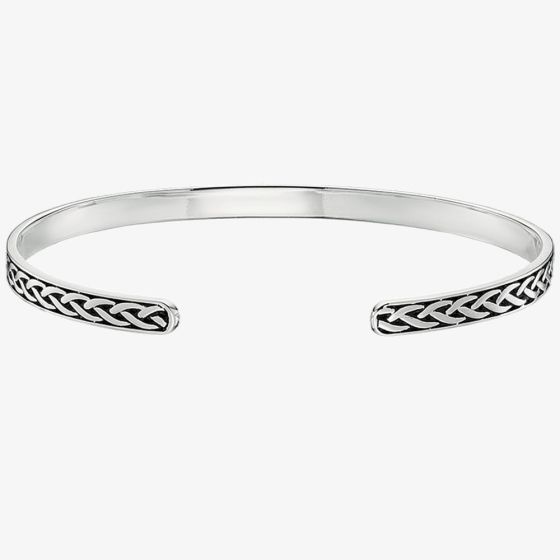 Little Star Boys Jude Silver Open Oxidised Bangle LSB0582