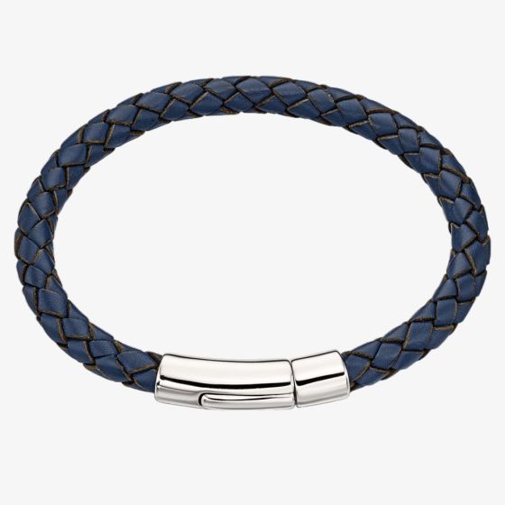 Little Star Hugo Boys Navy Leather Bracelet LSB0116