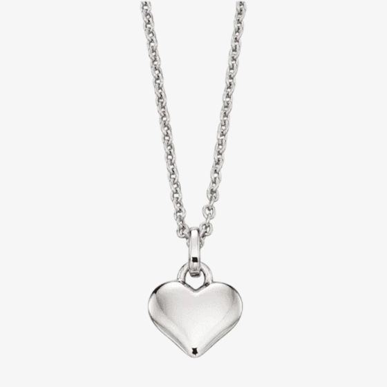 Little Star Girls Mia Silver Heart Pendant Necklace LSN0020