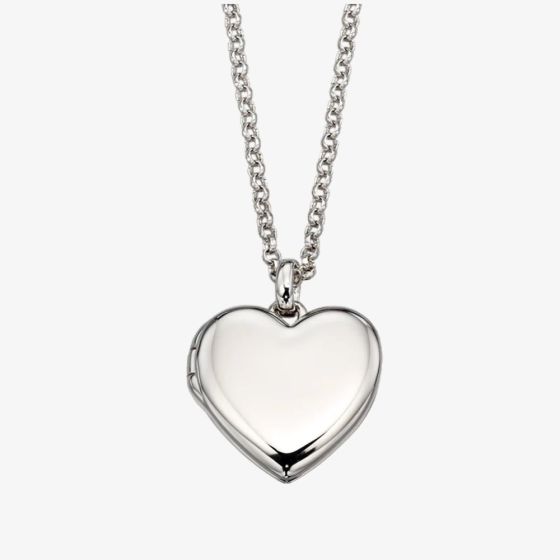 Little Star Childrens Olivia Silver Heart Locket Necklace LSN0023
