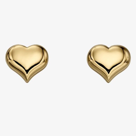 Little Star Girls Aria Gold Plated Heart Stud Earrings LSE0155